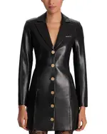 Alice and Olivia Michelle Faux Leather Dress