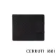【Cerruti 1881】限量2折 義大利頂級小牛皮4卡零錢袋短夾皮夾 5540M 全新專櫃展示品(黑色 贈原廠送禮提袋)