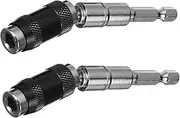 2 Pack Pivoting Bit Holder Magnetic Pivot Drill Bit Holder Quick Release Flexible Screwdriver Bit Holder for Tight Spaces or Corners