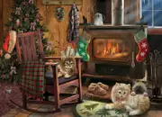 Cobble Hill - Kittens By The Stove Puzzle 500pc