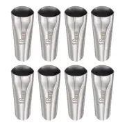8 Pcs Caulking Nozzles, 18mm Width Stainless Steel Reusable Caulk Nozzle Tool