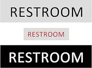 RESTROOM Sign Self Adhesive Plaque Decal Door SIGN OFFICE SIGN FACTORY SIGN (Style 2, 20x80mm)