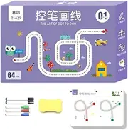 Frfik Toddler Tracing Books Ages 3-5 - Erasable Kindergarten Workbooks PreK Workbook - Early Education Pencil Control, Prewriting Practice for Preschool Kids, Kindergarten, Toddler