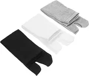 [TINEASUR] 3 Pairs Mid-calf Tabi Socks Slipper Shoes for Women Novelty Socks 2 Toe Socks Compression Socks Women Thermal Gloves Women Barefoot Grounding Socks Split Toe Men Women Bed Socks