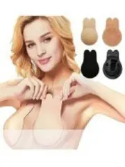 Women Push Up Bras For Self Adhesive Silicone Strapless Invisible Bra Reusable S