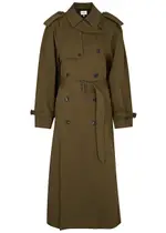 Frame Double-breasted Wool Trench Coat - Brown - S (UK8-10 / S) S (UK8-10 / S)