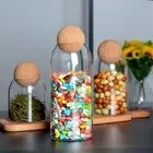 FOOD STORAGE CONTAINER Glass Set of 3Pc - Kitchen Canisters Jar Dry Food Storage
