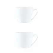 2x Maxwell & Williams Cashmere 450ml Short Coffee Mug Cup Fine Bone China White