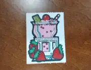 Vintage 80’s MELLO SMELLO Scratch & Sniff Sticker - Strawberry Milkshake - matte