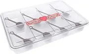Condiment Caddy Server with 8 Containers Serving Tray Platter, Bar Accessories Fruit Salad Party Garnish for Easy Classification and Storage of Bar Accessories, Fruits (Plastic)