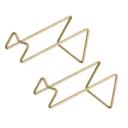 2 Pack Wine Glass Hanging Rack Metal Stemware Storage Holder 7" Gold