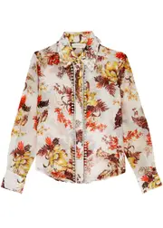 Zimmermann Matchmaker Embellished Linen-blend Shirt - Multicoloured - 4 (UK 16 / XL) 4 (UK 16 / XL)