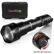 LED Hunt Flashlight T20 Pro Zoom Fresnel Len Illuminator Night Vision Torch Lamp