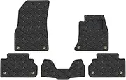 BPOOBP Right-Hand Drive Custom Floor Mats fit for Audi Q5 FYD System 2017-2022 Waterproof Car Floor Liners Set Car Front & Rear Protective Pads Non-Slip Leather Car Carpet Black