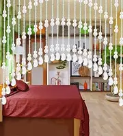 [OKUOKA] Curtains Crystal Beaded Door Curtain Shade Sunscreen Living Room Cut Off Bead Curtain (Color : B, Size : 80 * 120CM)