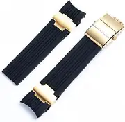 [XNWKF] 22x20mm DIVER and MARINE Waterproof Soft Silicone Rubber Watchband Wrist Watch Band Belt For Ulysse Nardin Strap Folding Buckle