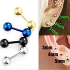 Stainless Steel Polished Ball Barbell Helix Cartilage Tragus Stud Earring Gifts