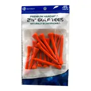 Golf Craft 2 3/4" Wooden Orange Golf Tees -15 pack