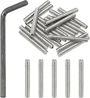 uxcell 1/4-20x2 Internal Hex Socket Set Grub Screws, 20 Pcs 304 Stainless Steel Cup Point Set Screw with Hex Key Wrench for Door Handles Bathroom Fixtures