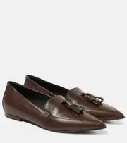 [Brunello Cucinelli] Brunello Cucinelli Monili leather loafers AU 7.5 brown