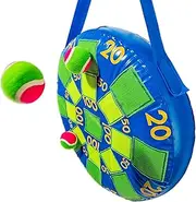 Franklin Sports Kids Dart Board - Inflatable Dart Ball Game with 3 Tennis Ball Self-Stick Darts - 20 X 20