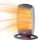 Lenoxx 1200W Halogen Heater: 3 Heat Settings, Wide Angle Oscillation, Tip-over