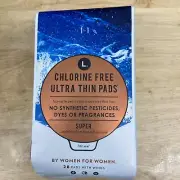 L. Chlorine Free Ultra Thin Super Absorbency Pads with Wings, 28 Count