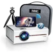 Mini Projector with WiFi and Bluetooth 5.1, 9500L Portable Movie White
