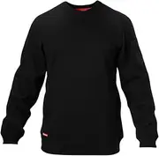 [Hard Yakka] Men's Foundations Brushed Fleece Crew Neck Jumper, Black, 4X-Large