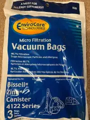 Envirocare Bissell 4122 Zing Canister Vacuum cleaner Paper Bags 3/Pk 2138425