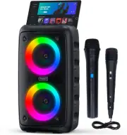 Karaoke Machine for Adults and Kids, Portable Bluetooth Speaker with 1 Wireless