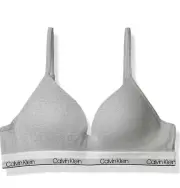 Calvin Klein Seamless Wireless Bra, Size 30A NWT Heather Grey Style 6122