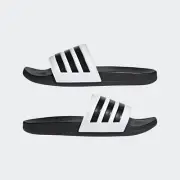 Brand New Adidas Adilette Comfort Slides (M Size 11/W Size 12) White/Black
