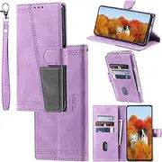 Compatible with OnePlus 11 5G Case,PU Leather Stand Compatible with 1+ 11 5G Flip Magnetic Closure Protection Phone Wallet Cover Purple