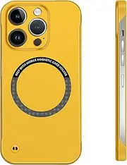 Compatible with Oppo Find X6 Pro 5G Case,Compatible with Oppo Find X6 Pro 5G Car Magnetic PC Phone Case Yellow