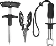BESPORTBLE 1 Set 3pcs Fishing Tool Three Piece Set Fishing Gadgets Fishing Hook Remover Fishing Pliers Fishing Braid Lightweight Fishing Tool Fishing Hooks T Tool Plastic Lips Fish Catcher