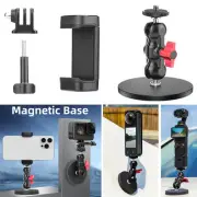 For DJI Action 5/Pocket3 Sports Camera Magnetic Mounting Base Phone Clip Bracket