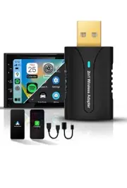 DYUZO 2in1 CarPlay Android Auto Wireless Adapter Mini Car Play Android Auto C...
