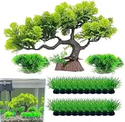 Artificial Water Plants Kit | Simulation Betta Tank Plants Set | Funny Tree Decoration, Foreground Grass for Home, Studio