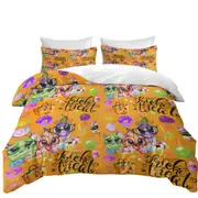 Cute Lil Monsters Halloween Pattern Quilt Cover