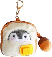 [SQUISHY DOT] SQUSIHY DOT Kawaii Penguin Keyring, Cute Keychain, Small Penguin Plushie, Cute Mini Plush, AirPods case, small coin lipstick purse