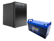 Kings Stayzcool 85L Fridge Freezer -12V/24V -Upright + 138AH AGM Deep Cycle Battery