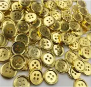 100 Pcs round Craft Buttons 4 Holes Metallic Color Plastic Buttons for Sewing (G