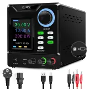 KUAIQU Programmable DC Power Supply Adjustable 305/3010/605/1203 with HD 4-Digit Color Display Precise Encoder Knobs USB