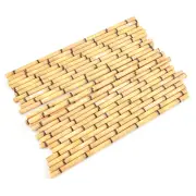 25pcs Paper Straws Bamboo Print Straws Hawaiian Jungle Tropical Bamboo PrintB mb