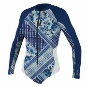 O'Neill Women's Premium Superlite Front Zip Long Sleeve Surf Suit Indigo 8
