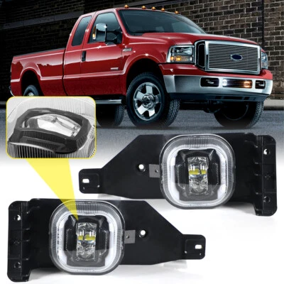 2005~2007 For Ford F-250 F-350 F-450 Super Duty LED Fog Lights Bumper Bulbs Pair (for: Ford)