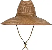 [CTM] Palm Straw Lifeguard Hat with Wide Brim