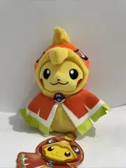 Pokemon Center Original Pikachu Wearing Ho-Oh Poncho Plush Doll with Tag