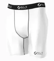 Compression Wear Shorts - White Baselayer - Only Sport